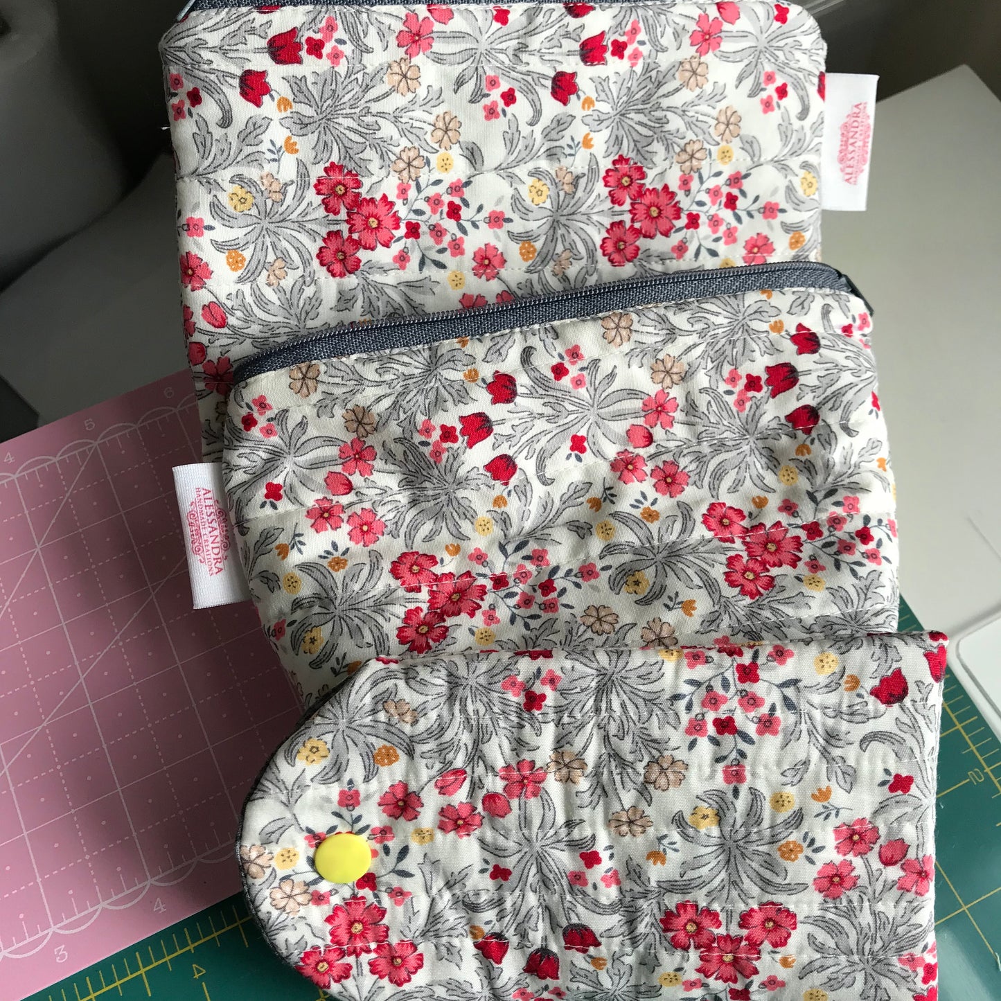 Cheerful Floral Pouches - Alessandra Handmade Creations