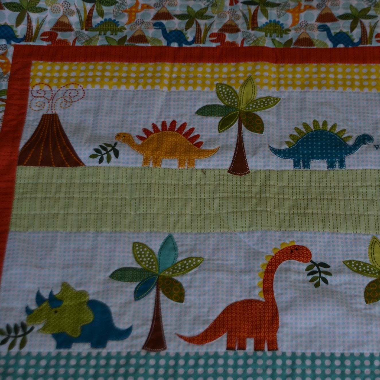 Dino Baby Blanket Quilt - Alessandra Handmade Creations