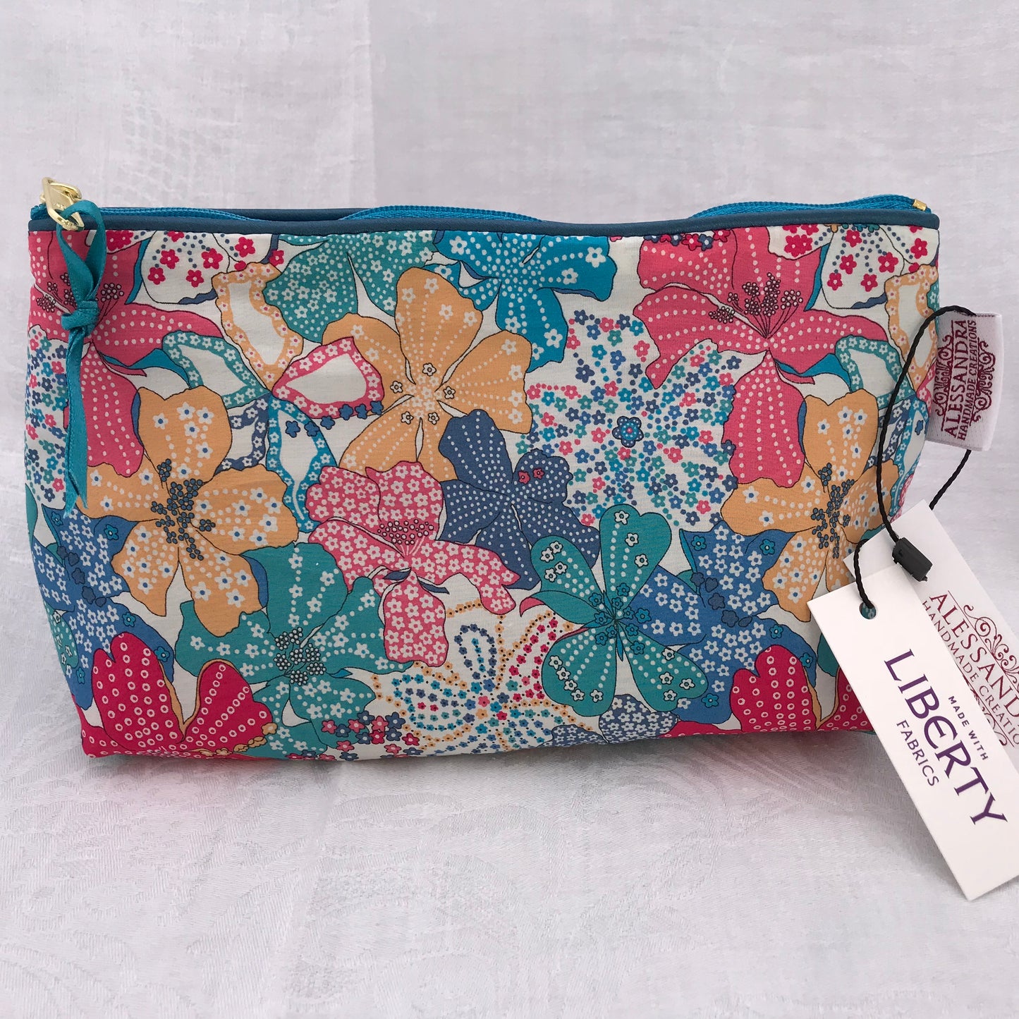 Liberty Cosmetic Bag Mauvey - Alessandra Handmade Creations