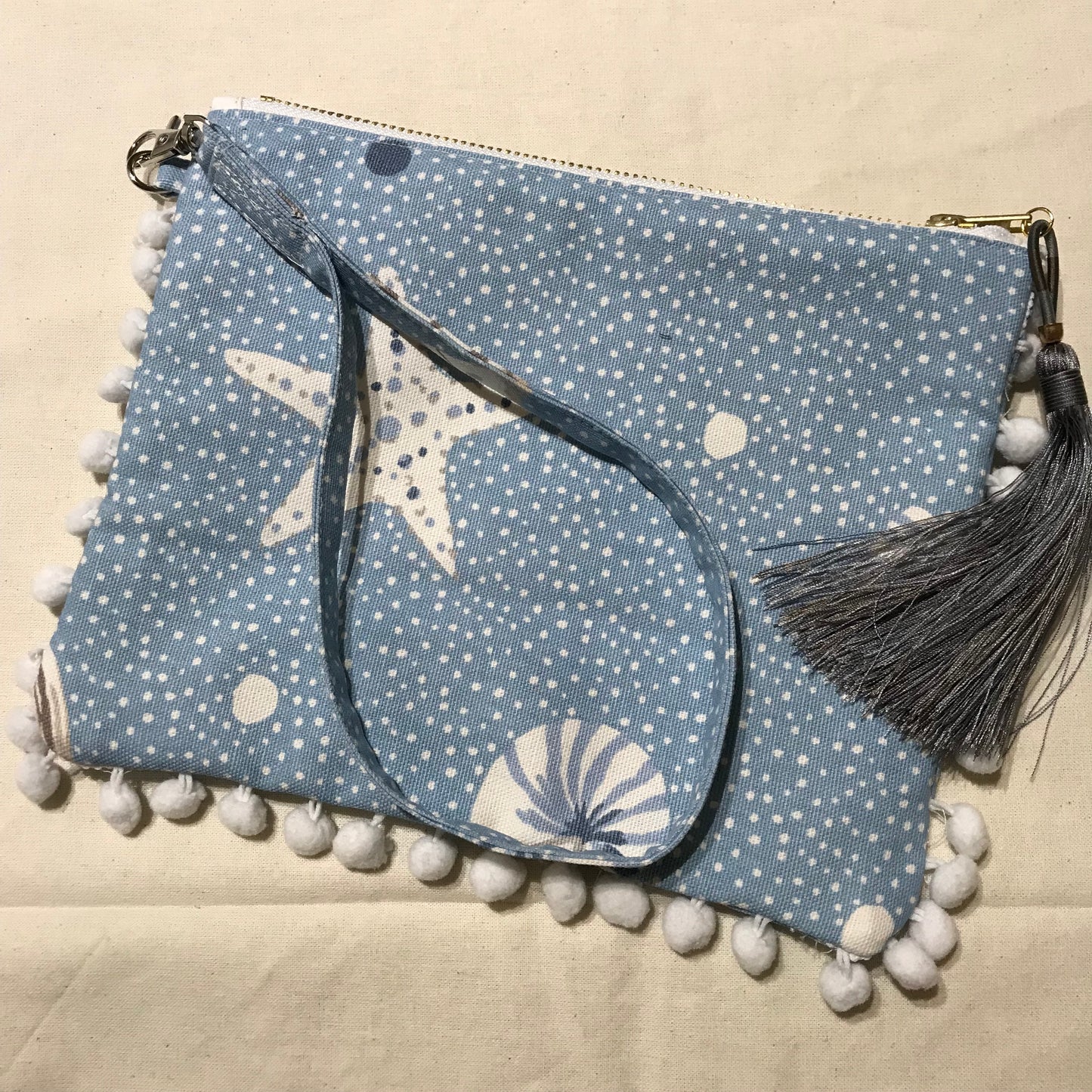 Seashells Beach Pouch - Alessandra Handmade Creations