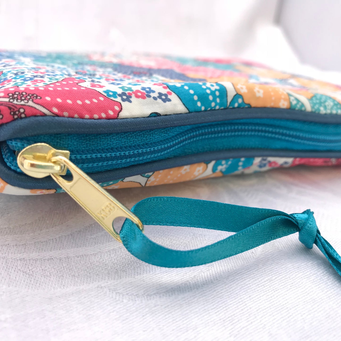 Liberty Small Flat Purse Mauvey - Alessandra Handmade Creations