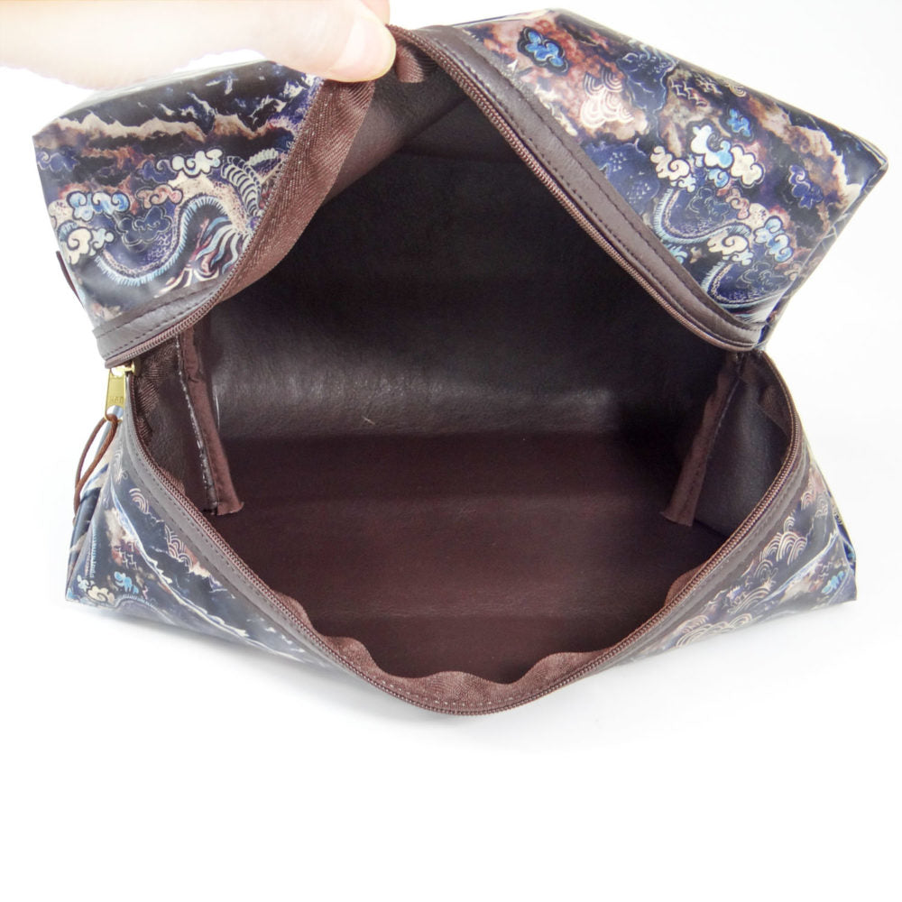 Men’s Box Wash Bag Felix Grey - Aubrey Croft - Alessandra Handmade Creations