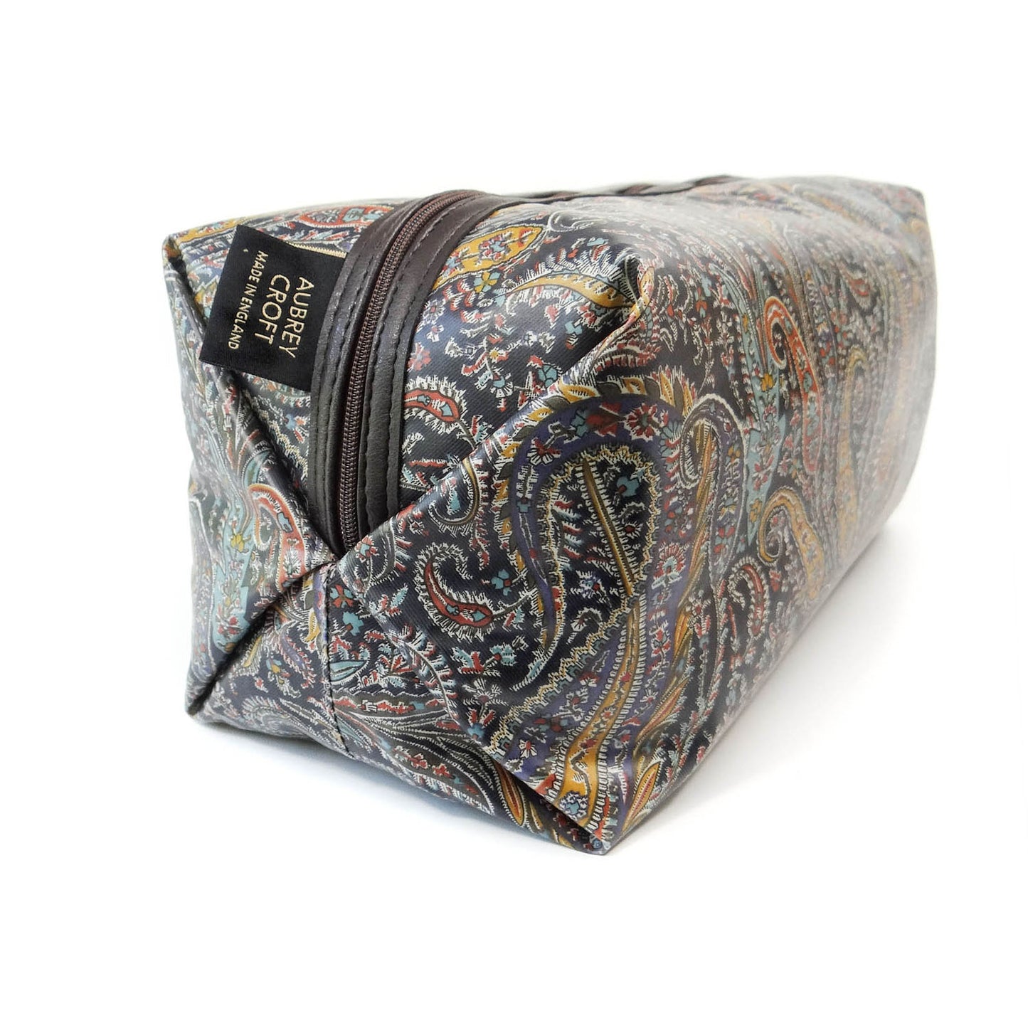 Men’s Box Wash Bag Felix Grey - Aubrey Croft - Alessandra Handmade Creations