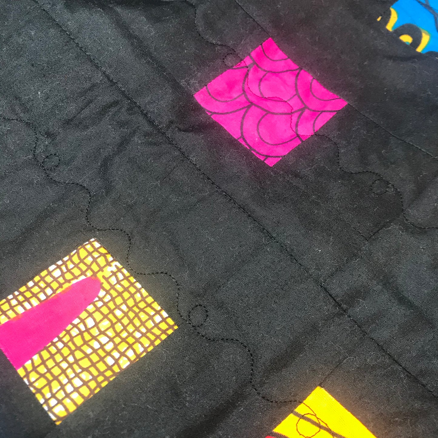 "African Floating Tiles" Patchwork Quilt