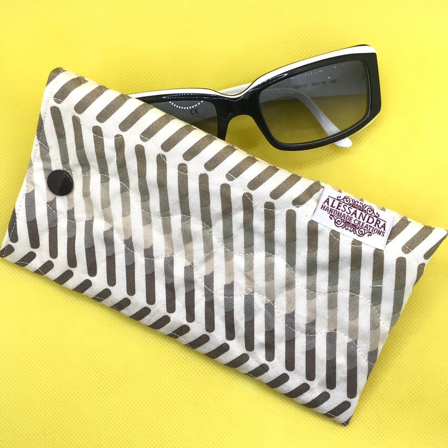 Sunglasses Fabric Quilted Pouch - Sticks & Balls