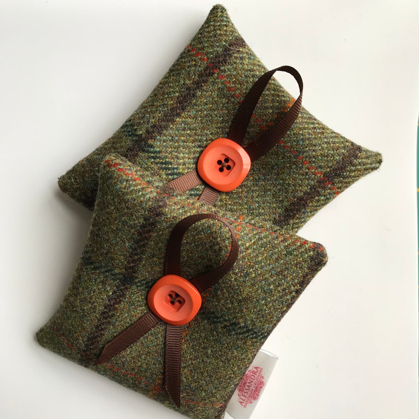 Wool Tweed Lavender Bags - Green Hunter - Alessandra Handmade Creations