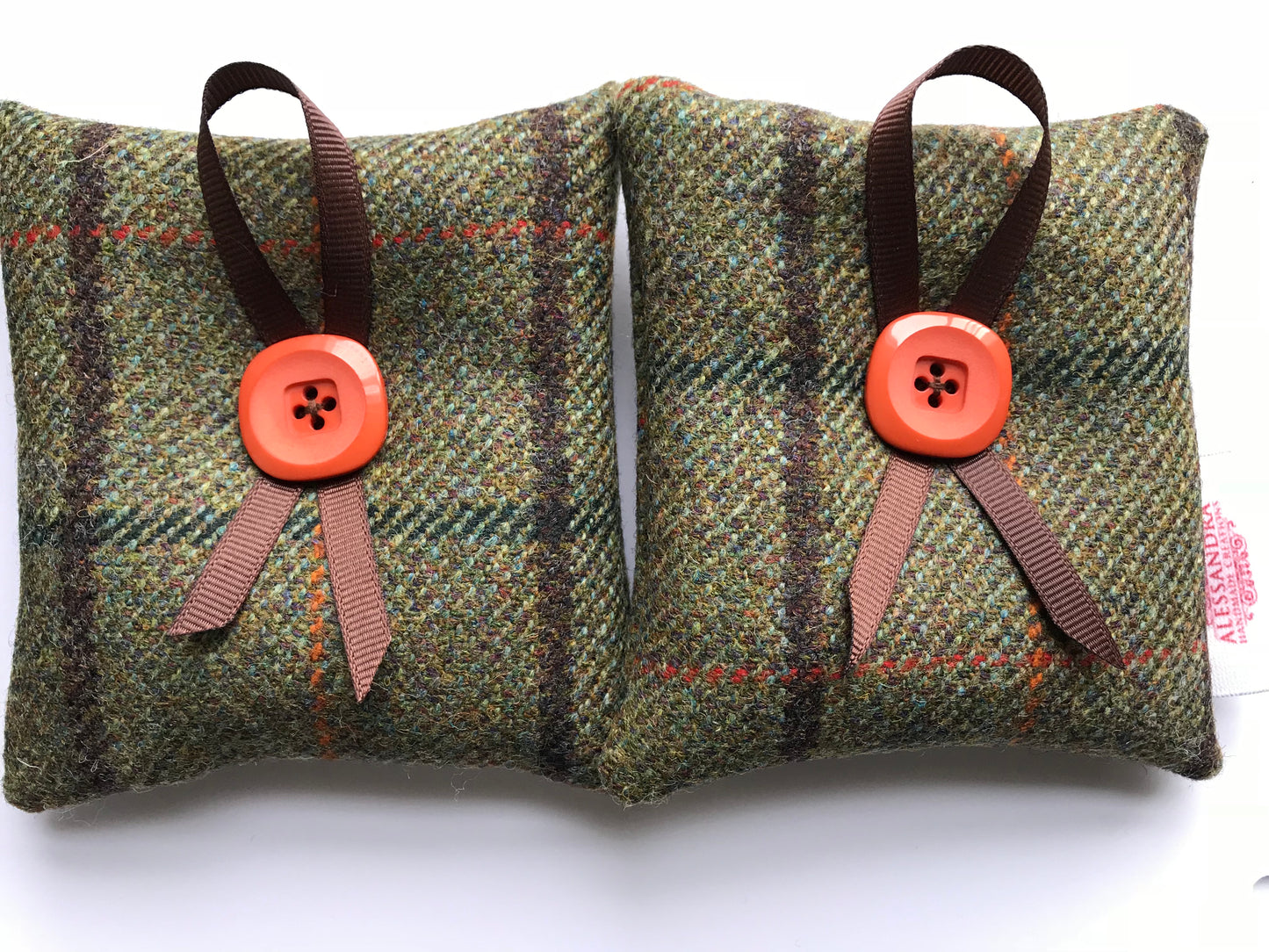 Wool Tweed Lavender Bags - Green Hunter - Alessandra Handmade Creations