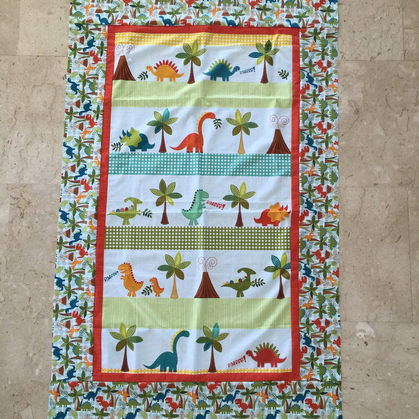 Dino Baby Blanket Quilt - Alessandra Handmade Creations