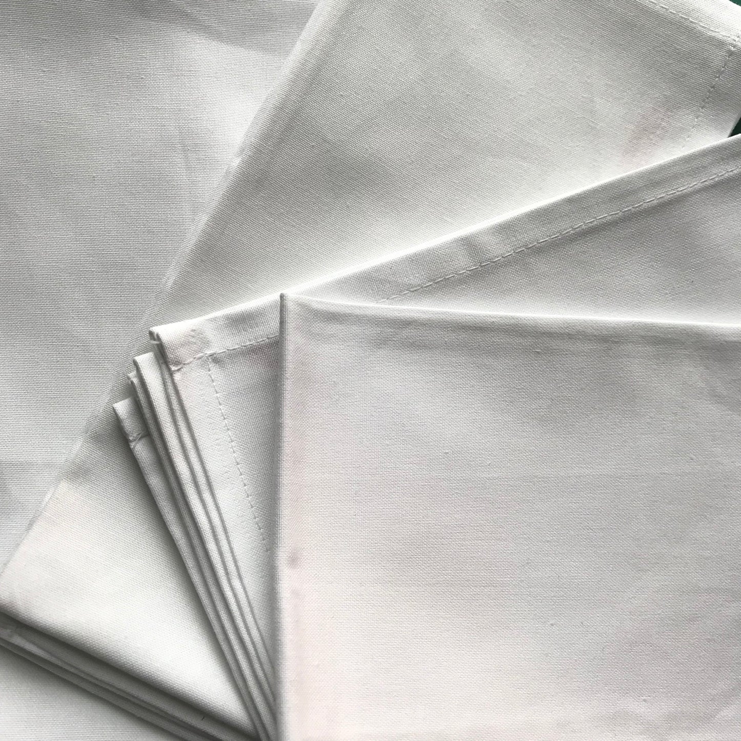 White Cotton Napkins - Alessandra Handmade Creations