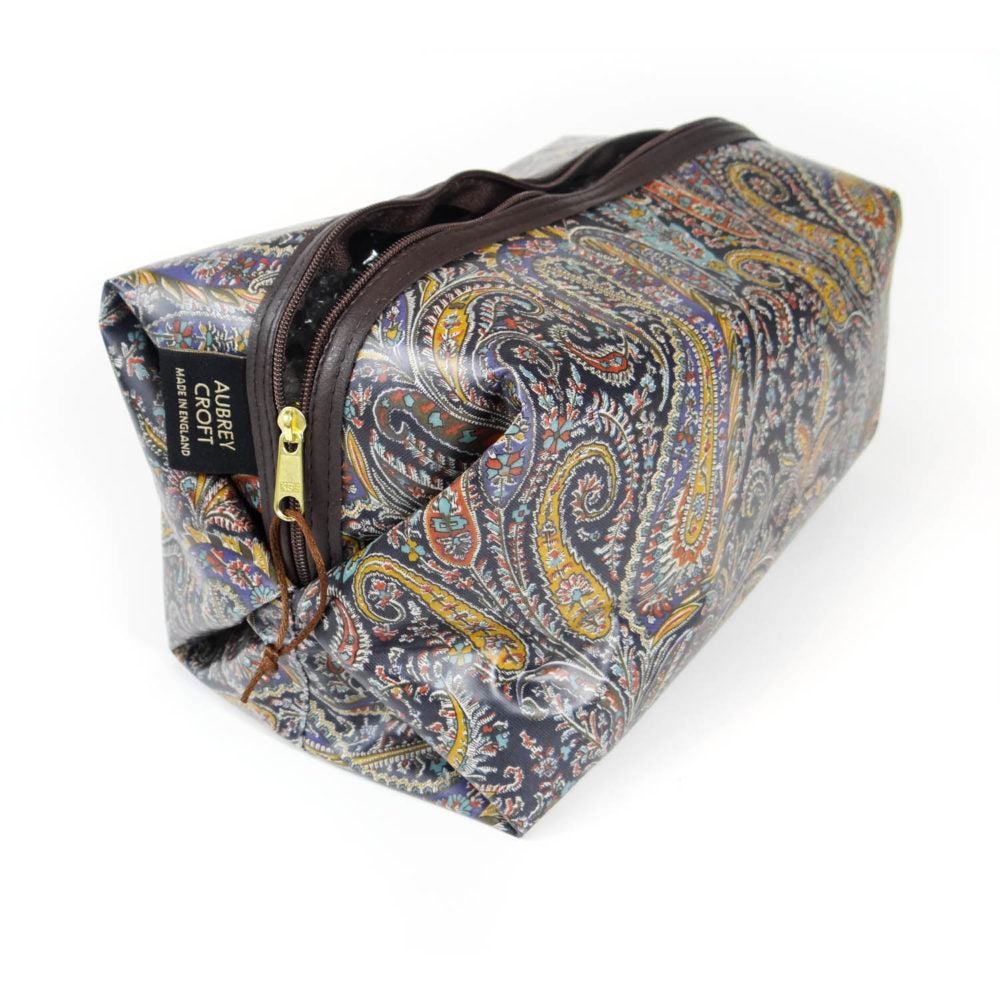 Men’s Box Wash Bag Felix Grey - Aubrey Croft - Alessandra Handmade Creations