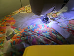 The Orange "Drunkard Path" Wall Hanging Quilt - Alessandra Handmade Creations