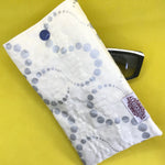 Fabric Sunglasses Quilted Pouch - Moonlight Silver Orbits