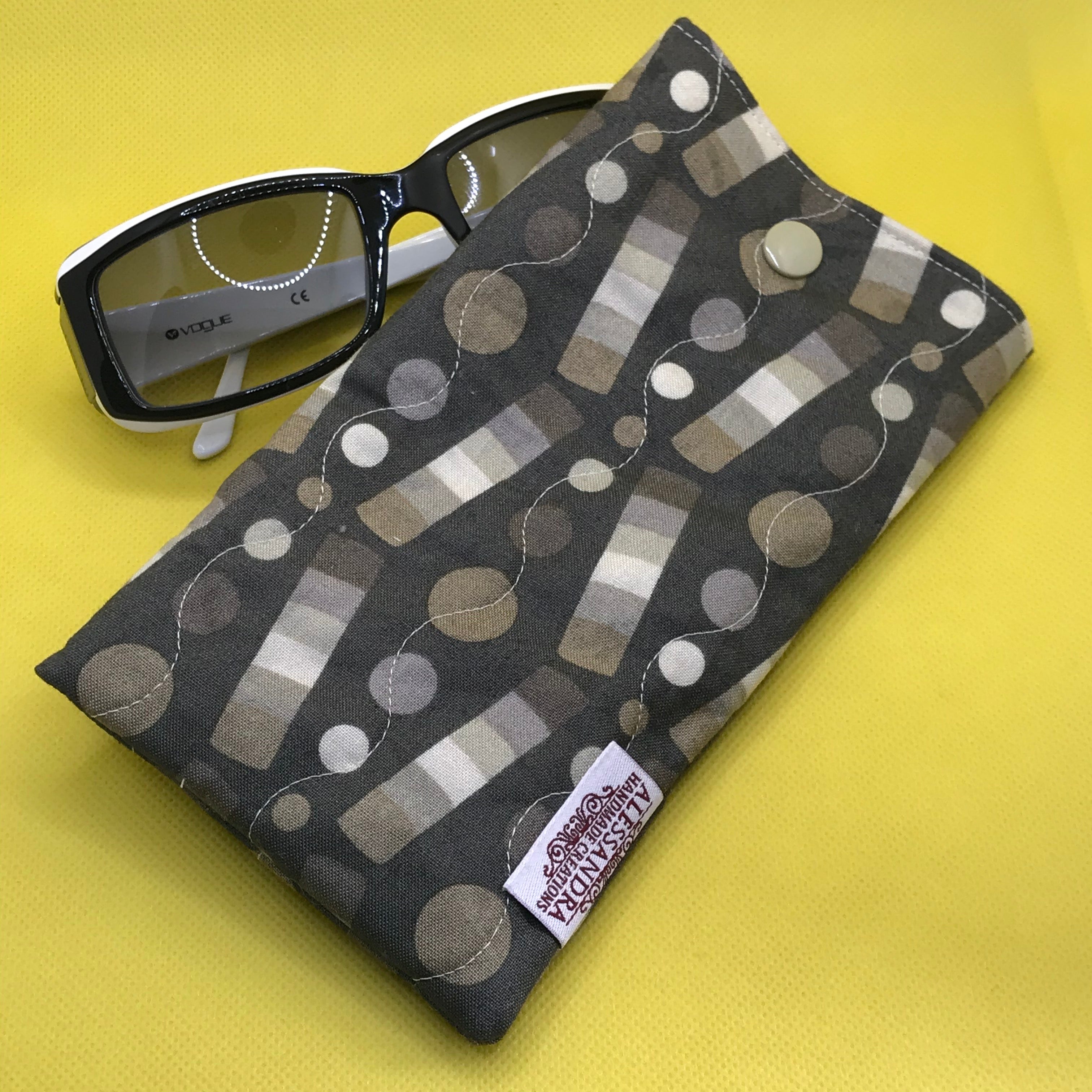Sunglasses Fabric Quilted Pouch - Sticks & Balls