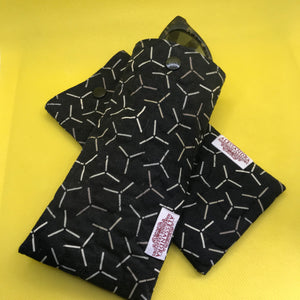 Fabric Sunglasses Quilted Pouch - Chevrons & WindMills