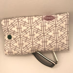 Fabric Sunglasses Quilted Pouch - Silvery Whites