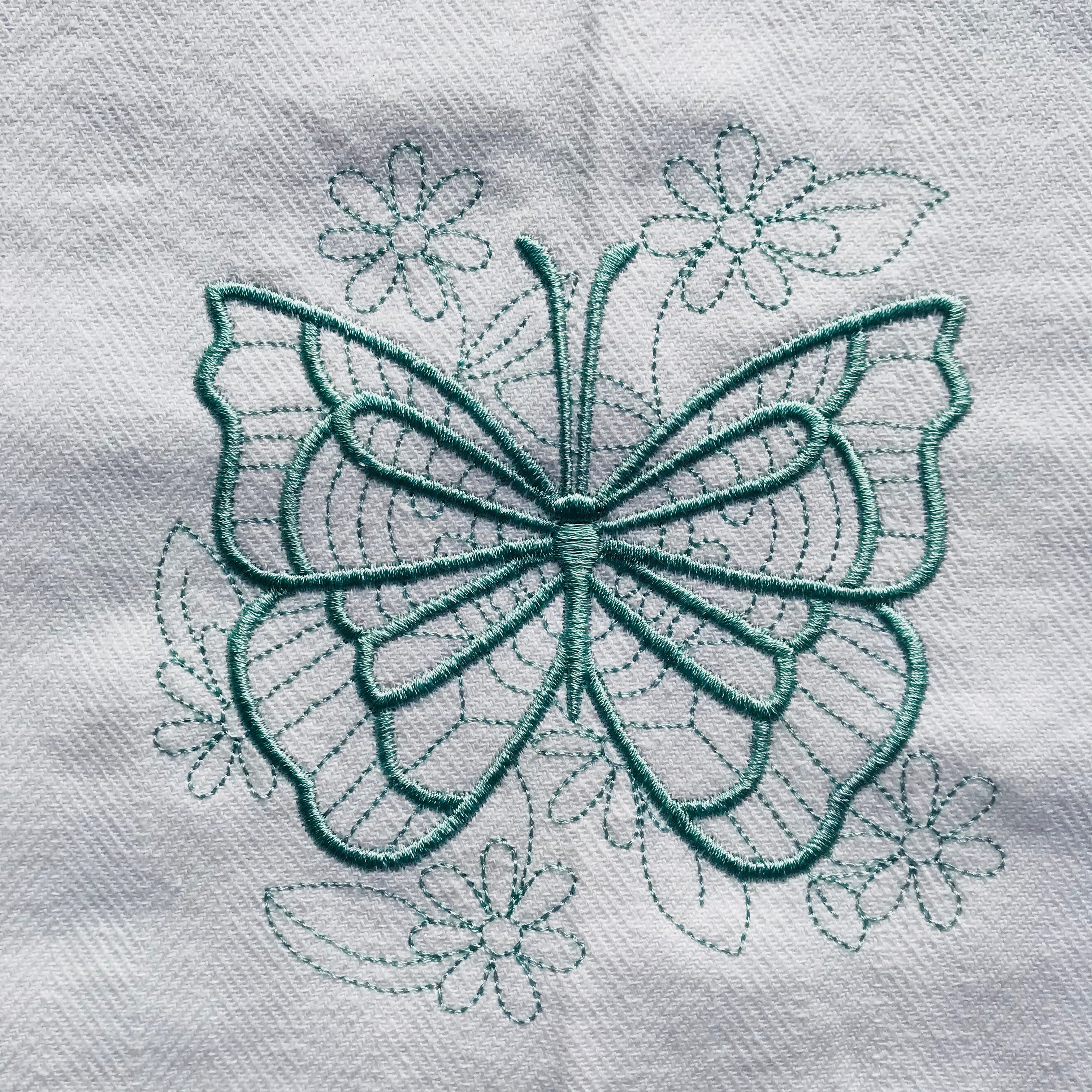 Aqua Butterflies Tea Towels Collection 🦋 - Alessandra Handmade Creations
