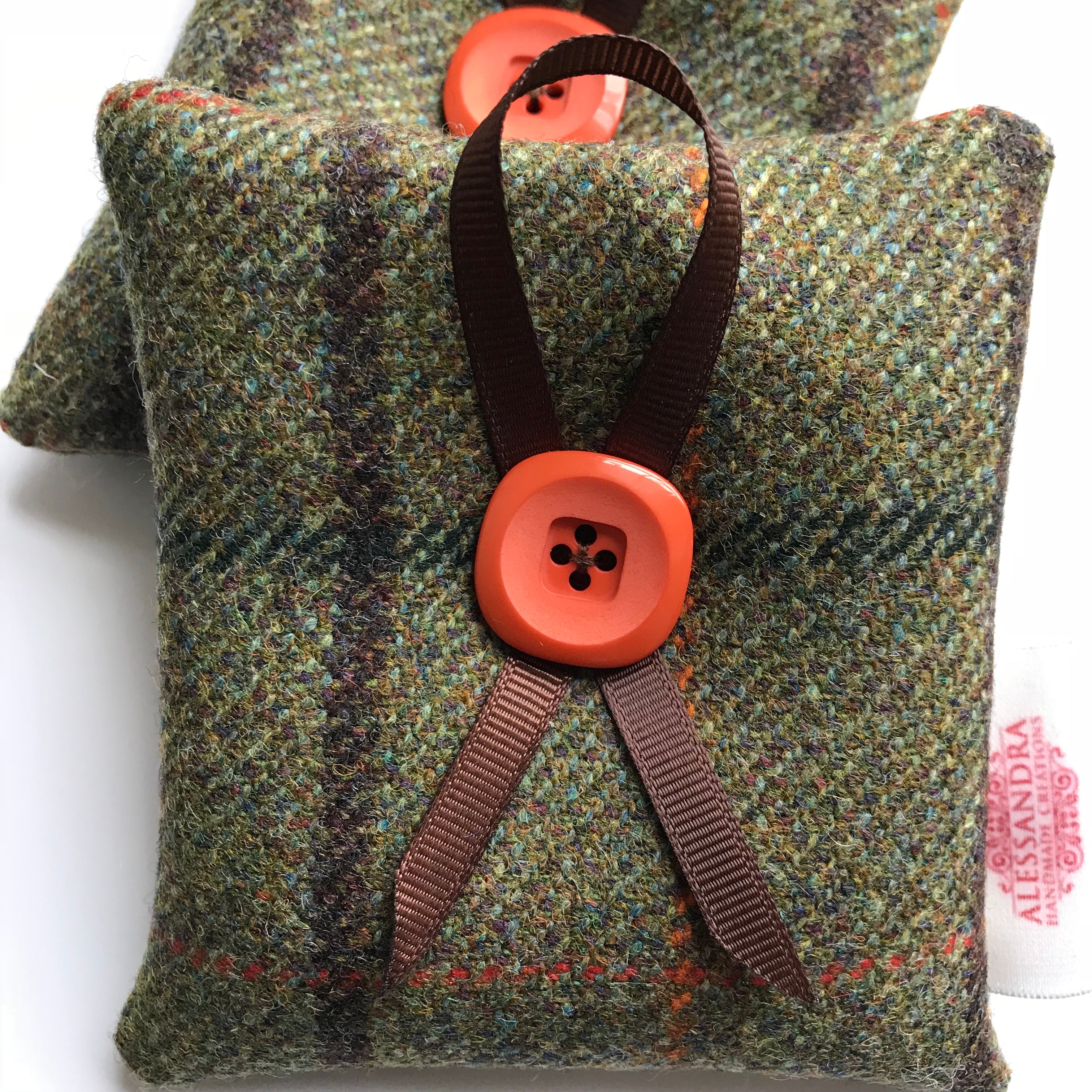 Wool Tweed Lavender Bags - Green Hunter - Alessandra Handmade Creations